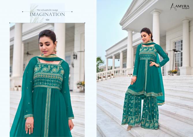 Angel By Amyra Georgette Sharara Suits Catalog